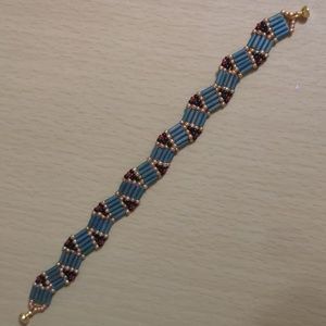 Green Bugle Beads Bracelet